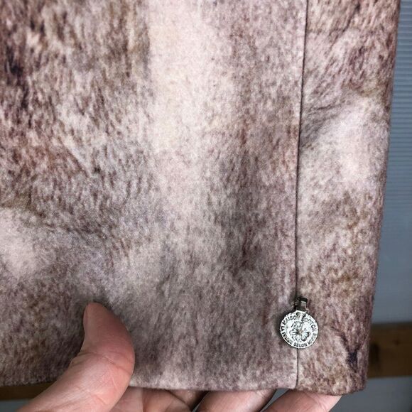 Anthro Maison‎ Scotch Soft Flannel Purple Pink Abstract Pencil Skirt Sz 3 US L - Picture 8 of 9